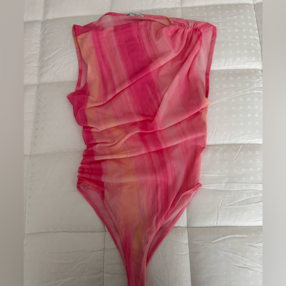 Zara pink mesh bodysuit